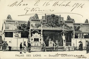 P. G. Palais des lions. Dompteur Giovany (G. Bacciarelli). 1912-1913 Grenoble (38) 1912-1913 Sou.5.104.2 Photo
