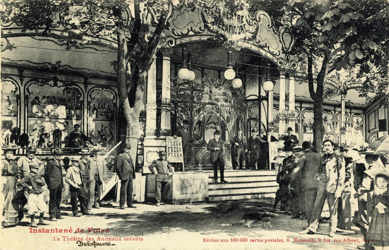 Instantané de foire. Le théâtre des animaux savants Delafioure. Sou.5.120.2 Photo