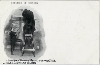 C. Nesenshon Souvenir de Bostock. Le dompteur Hermann Weedon et son ours Doc. 1903. New York (Etats-Unis d'Amérique) 1903 Sou.6.122.1 Photo