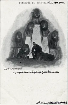 C. Nesenshon Souvenir de Bostock. Saison 1903-1904. Groupe de lions du capitaine Jack Bonavita. Le Lion Baltimore New York (Etats-Unis d'Amérique) 1903-1904 Sou.6.94.2  Photo