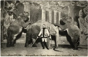 Anonyme Saison 1904-1905. Ménagerie Frank C. Bostock (hippodrome de Paris). Dompteur Chas Miller Paris 1904-1905 Sou.7.28.1 Photo