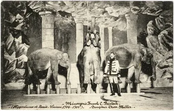 Anonyme Ménagerie Frank C. Bostock. Hippodrome de Paris Saison 1904-1905. Dompteur Chas Miller Paris 1904-1905 Sou.7.29.1 Photo