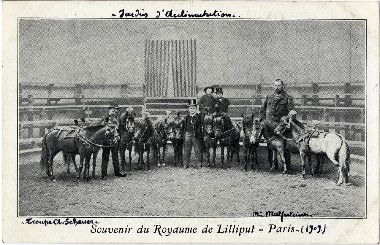 Anonyme Jardin d'acclimatation. Souvenir du royaume de Lilliput (1909). Troupe A.Scherer. M. Maferteinen. Paris 1909 Sou.8.50.1 Photo