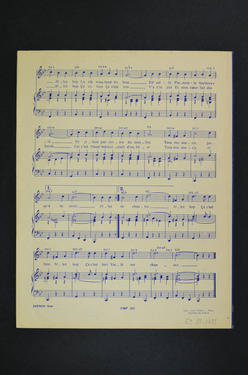 Jacques Demarny ; Anne Bruno ; Annie Cordy ; D.M.F chanson petit format 1960 1969.88.1491 Photo Mucem