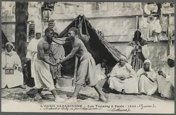 L'oasis saharienne. Les Touareg à Paris. 1909 (Boulevard de Clichy, en face l'hippodrome) (Lutteurs) Sou.A.1315 Photo