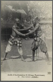 Jardin d'acclimatation (l'Afrique mystérieuse). Deux lutteurs (1910) Sou.A.1316  Photo