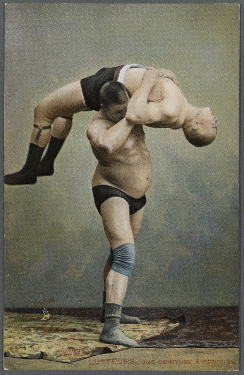 Lutteurs. Une ceinture à rebours Sou.A.1335 Photo