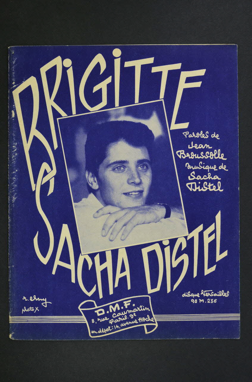 Jean Broussolle ; Sacha Distel ; D.M.F chanson petit format 1958 1969.88.1498 Photo Mucem