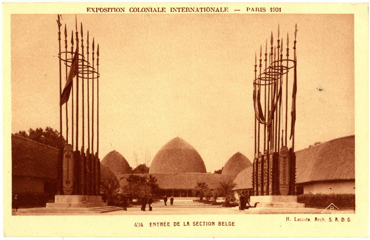 Braun et Cie Exposition coloniale internationale. Paris 1931. Entrée de la section belge. Lacoste, architecte Paris, Paris (75) 1931 Sou.B.25 Photo