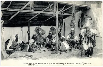 Ernest Louis Le Deley L'oasis saharienne. Bd de Clichy. Les touareg à Paris. 1909 (Gravier) Paris, Paris (75) 1909 Sou.B.36 Photo