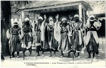 Ernest Louis Le Deley L'oasis saharienne. Bd de Clichy. Les touareg à Paris. 1909 (Gravier) Paris, Paris (75) 1909 Sou.B.39 Photo