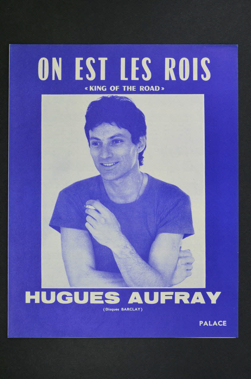 Hugues Aufray ; Roger Miller ; Pierre Delanoë ; Palace; chanson petit format 1964 1969.88.1510 Photo Mucem