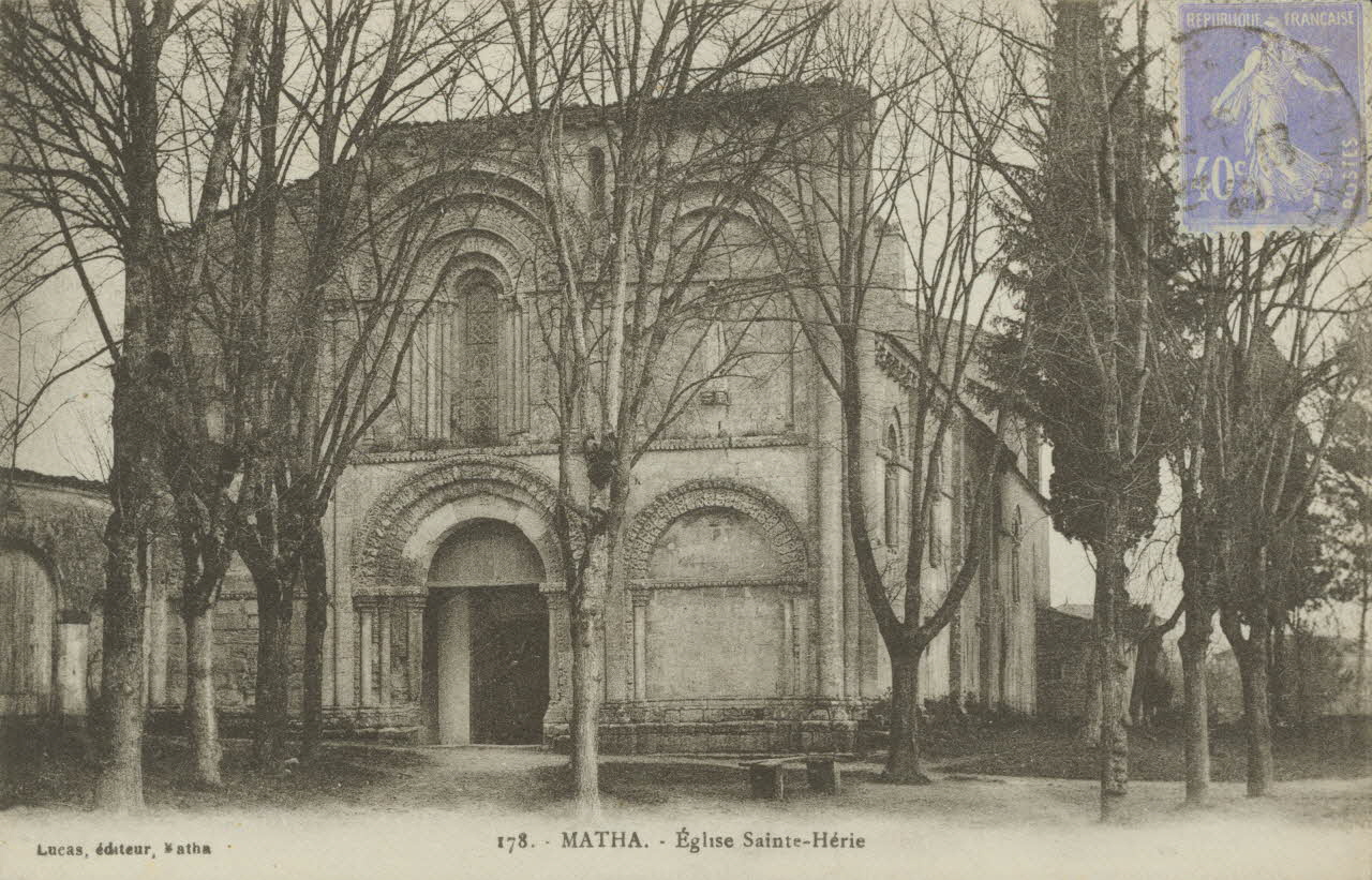 carte postale EGLISE STE HERIE Charente-Maritime 1903-1920 010049 Photo