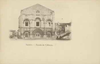 carte postale FACADE DE L'ABBAYE Charente-Maritime 1903 010093 Photo