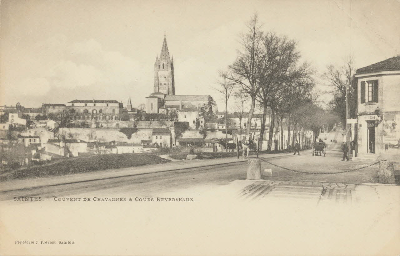 carte postale COUVENT DE CHAVAGNES ET COURS REVERSEAUX Charente-Maritime 1903 010141 Photo