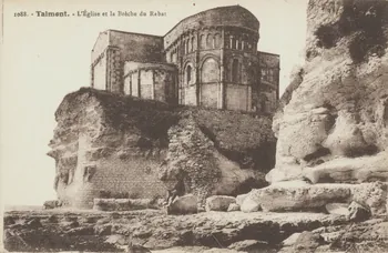 carte postale TALMONT. ; L'EGLISE ET LA BRECHE DU RABAT Charente-Maritime 1903-1920 010149 Photo