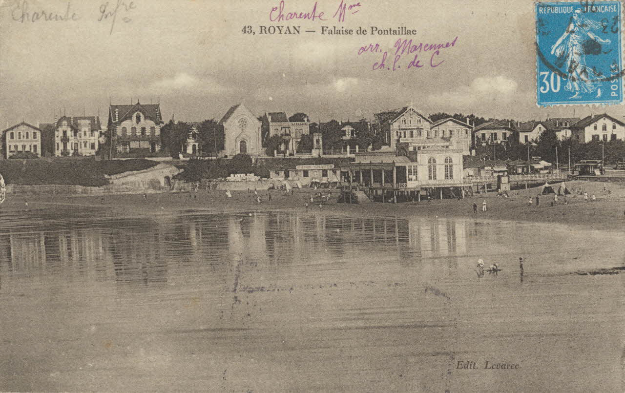 carte postale FALAISE DE PONTAILLAC Charente-Maritime 1926 010234 Photo