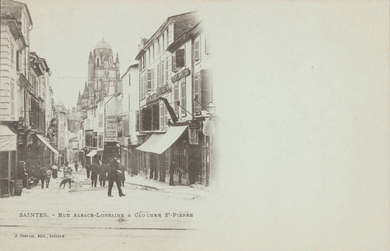 carte postale RUE ALSACE-LORRAINE, CLOCHER Charente-Maritime 1903 010241 Photo