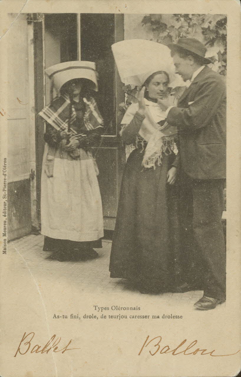 carte postale TYPES OLERONNAIS Charente-Maritime 1903 010265 Photo