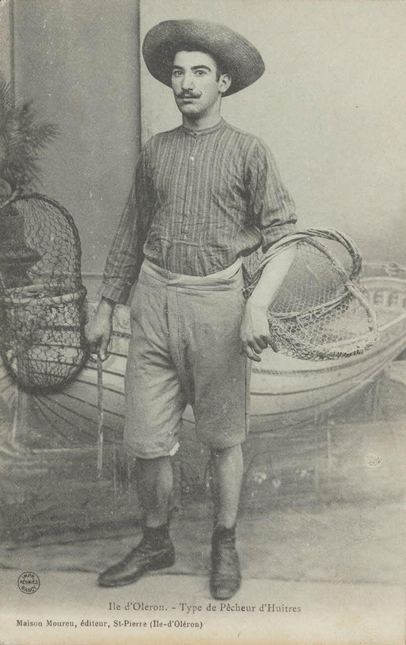 carte postale TYPE DE PECHEUR D'HUITRES 1903-1950 010274 Photo
