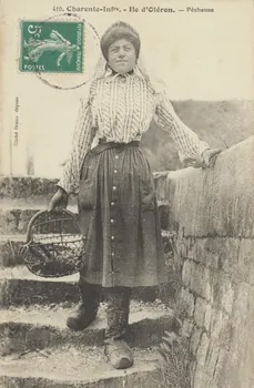 carte postale PECHEUSE 1903-1920 010276 Photo