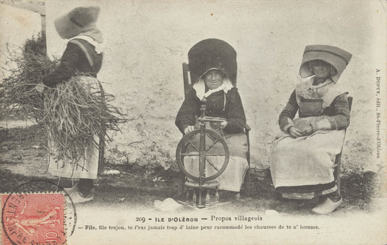 carte postale PROPOS VILLAGEOIS 1906 010283 Photo