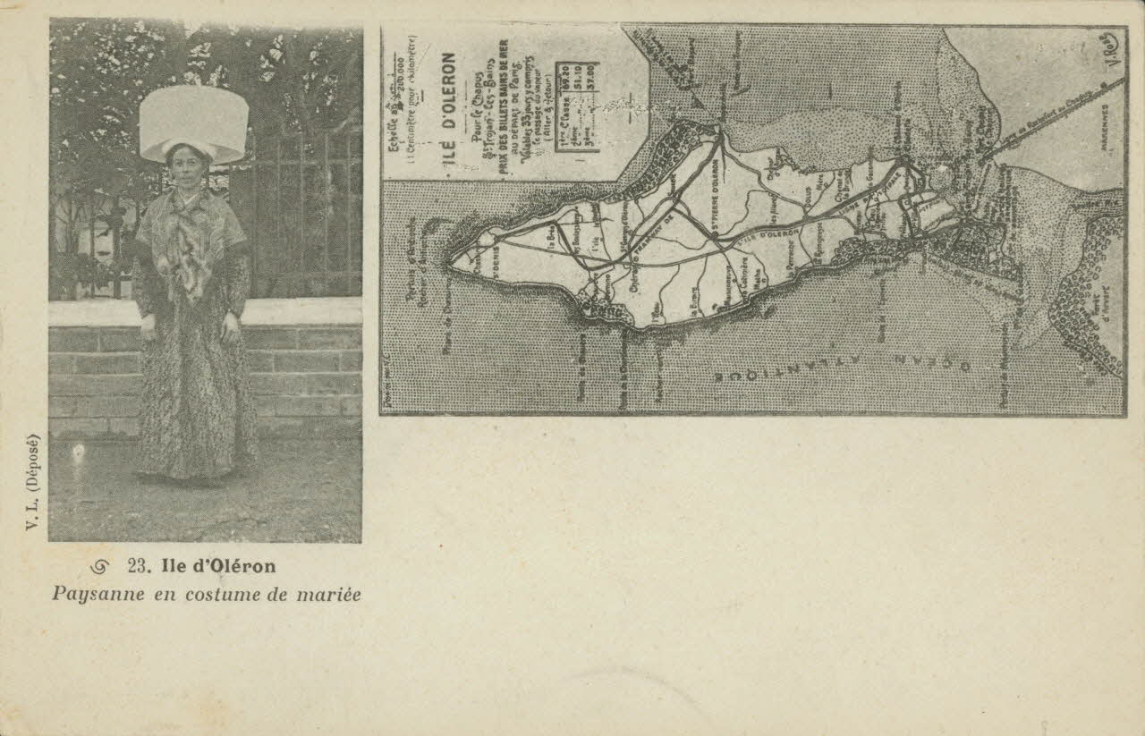 carte postale PAYSANNE EN COSTUME DE MARIEE 1903-1950 010288 Photo