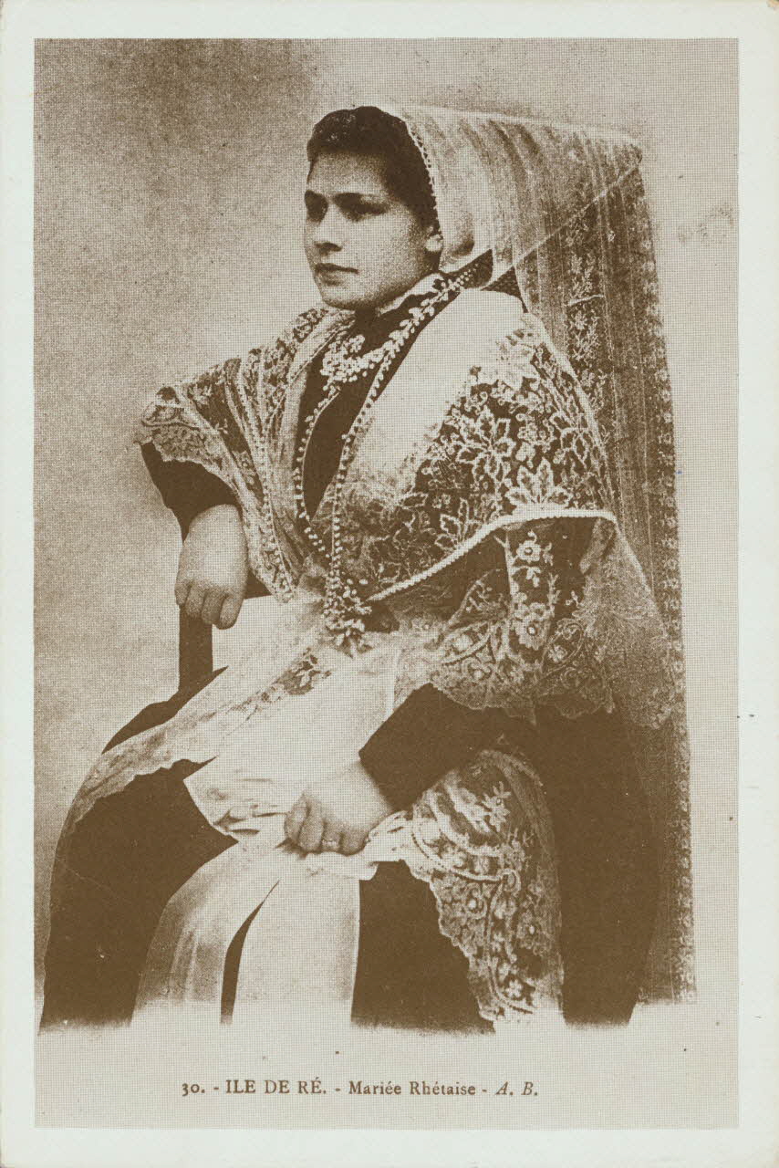 carte postale ILE DE RE-MARIEE RHETAISE (REED) 1950 010314 Photo