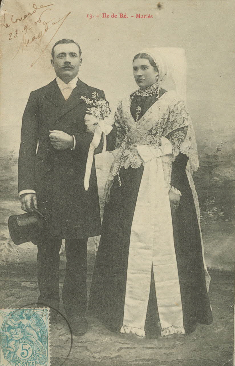 carte postale ILE DE RE-MARIES 1906 010318 Photo