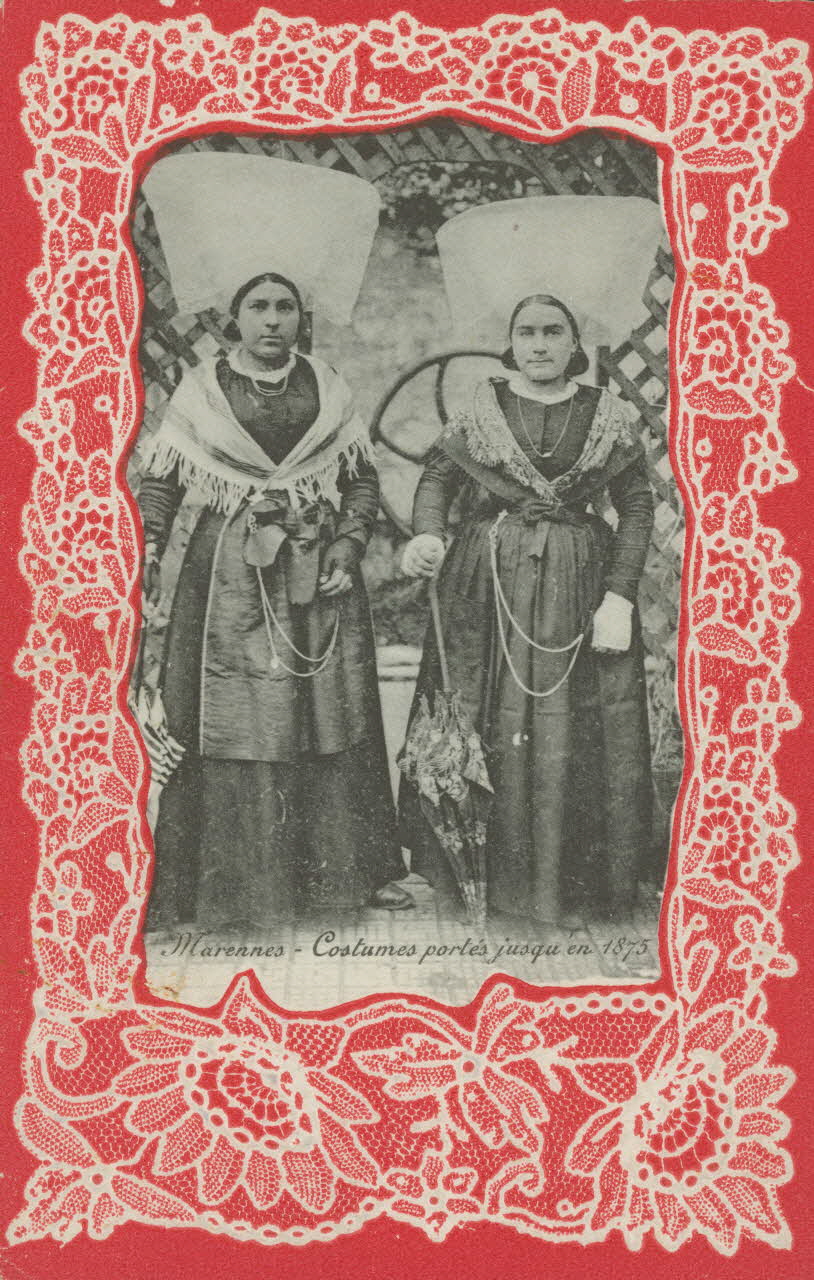 carte postale COSTUMES PORTES JUSQU'EN 1875 Charente-Maritime 1903-1950 010347 Photo