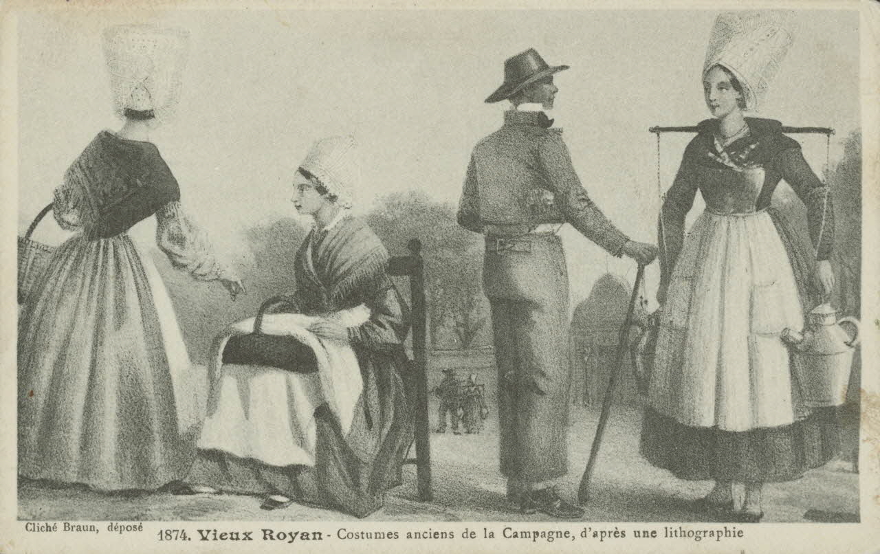 carte postale COSTUMES ANCIENS DE LA CAMPAGNE Charente-Maritime 1903-1950 010372 Photo
