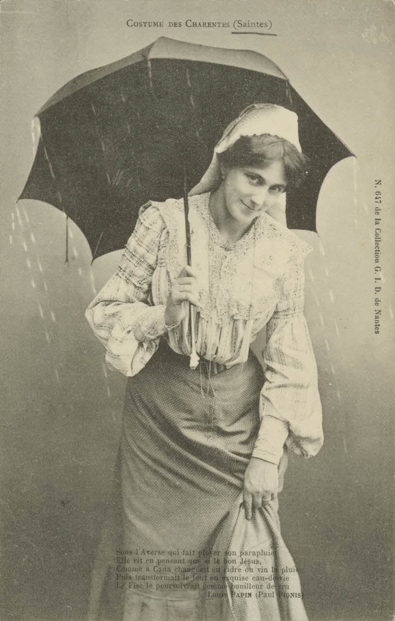 carte postale COSTUME DES CHARENTES Charente-Maritime 1903 010378 Photo