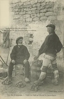 carte postale TYPES DU PAYS. MARCHE DE SAINT-PIERRE Charente-Maritime 1903-1920 010382  Photo