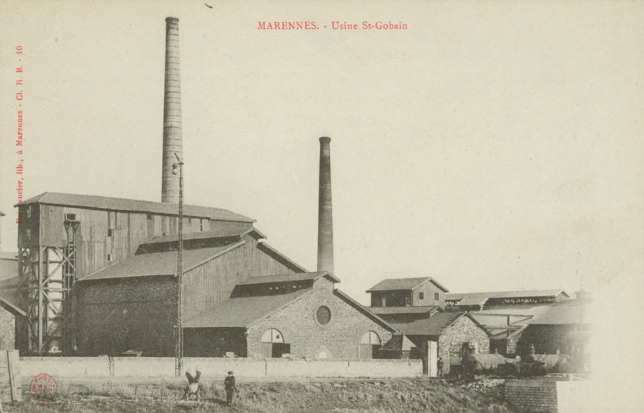 carte postale USINE SAINT-GOBAIN Charente-Maritime 1903-1920 010430 Photo