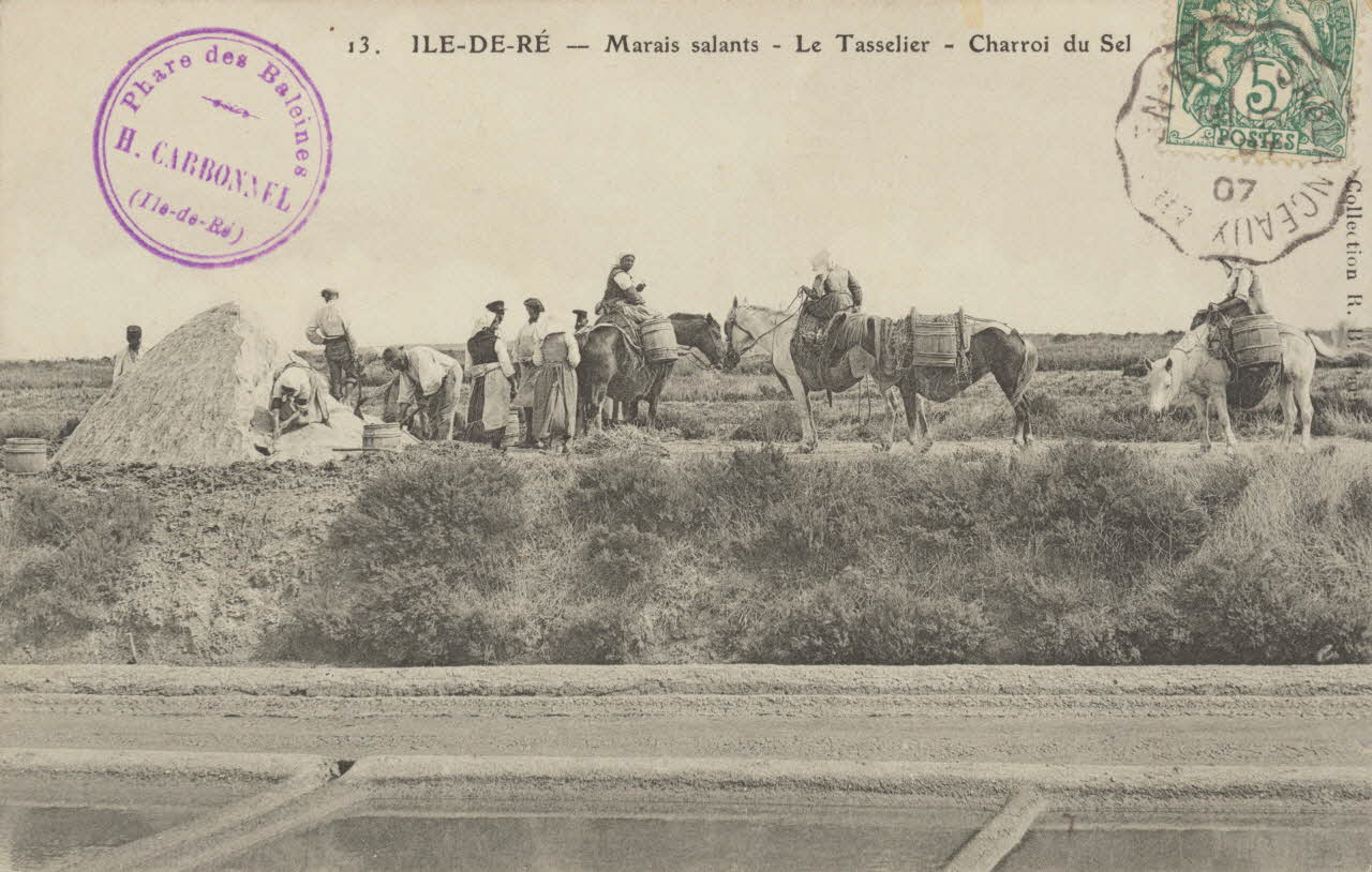 carte postale LE TASSELIER. CHARROI DU SEL 1907 010456 Photo
