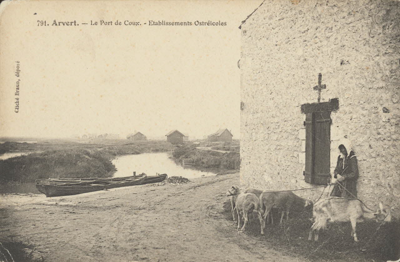 carte postale ETABLISSEMENTS OSTREICOLES Charente-Maritime 1903-1920 010487 Photo