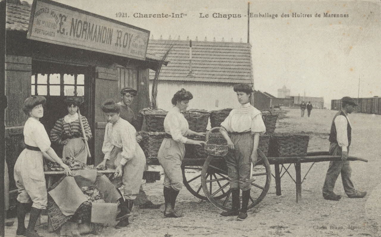 carte postale EMBALLAGE DES HUITRES Charente-Maritime 1903-1920 010491 Photo