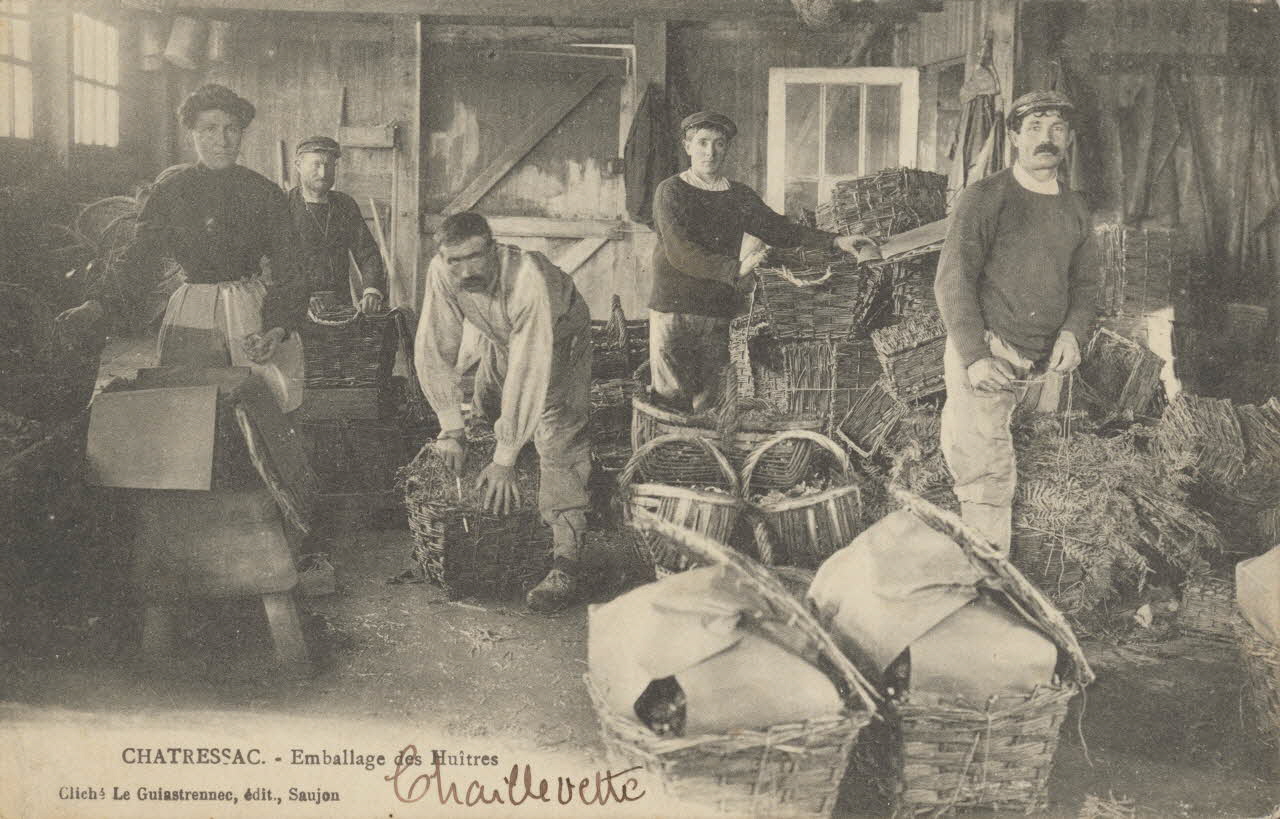 carte postale EMBALLAGE DES HUITRES Charente-Maritime 1915 010494 Photo