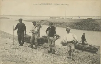 carte postale LA TREMBLADE. PECHEURS D'HUITRES Charente-Maritime 1903-1920 010524 Photo