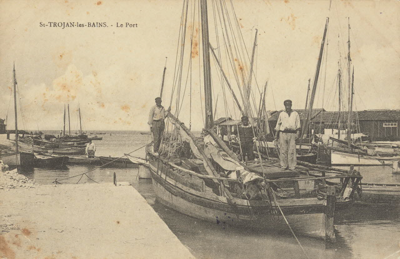 carte postale SAINT-TROJAN-LES-BAINS. LE PORT Charente-Maritime 1903-1920 010538 Photo