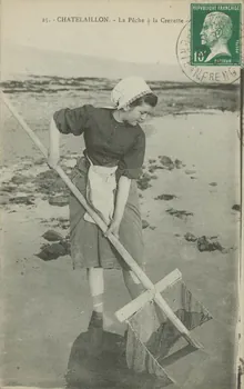 carte postale LA PECHE A LA CREVETTE Charente-Maritime 1903-1920 010552  Photo