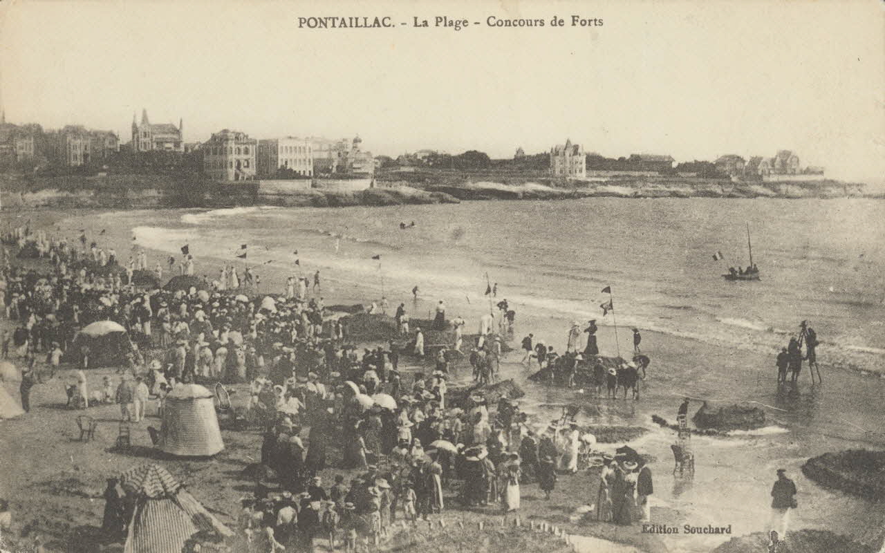 carte postale LA PLAGE, CONCOURS DE FORTS Charente-Maritime 1903-1920 010662 Photo