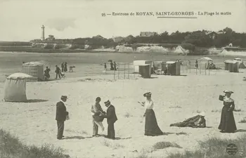 carte postale LA PLAGE LE MATIN Charente-Maritime 1903-1920 010668  Photo