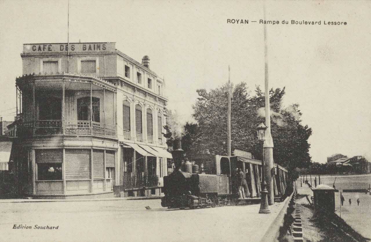 carte postale RAMPE DU BOULEVARD LESSORE Charente-Maritime 1911 010984 Photo