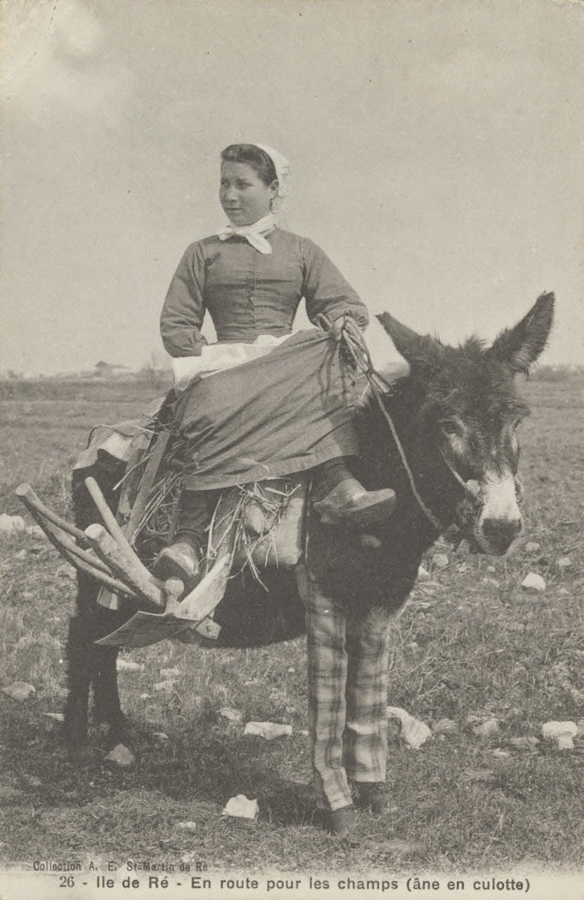 carte postale EN ROUTE POUR LES CHAMPS 1908 011000 Photo