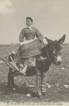 carte postale EN ROUTE POUR LES CHAMPS 1908 011000 Photo