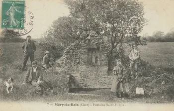 carte postale FONTAINE ST FIRMIN A MERY-LES-BOIS Cher 1911 011269 Photo