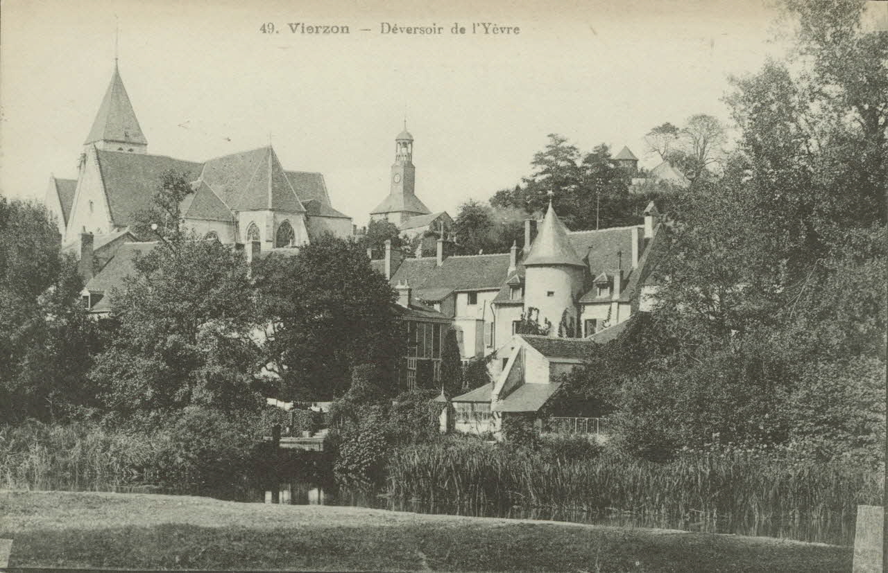 carte postale DEVERSOIR DE L'YEVRE Cher 1903-1920 011285 Photo