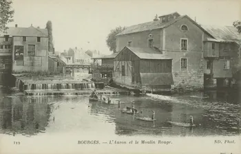 carte postale L'AURON ET LE MOULIN ROUGE-BOURGES Cher 1903-1950 011288 Photo