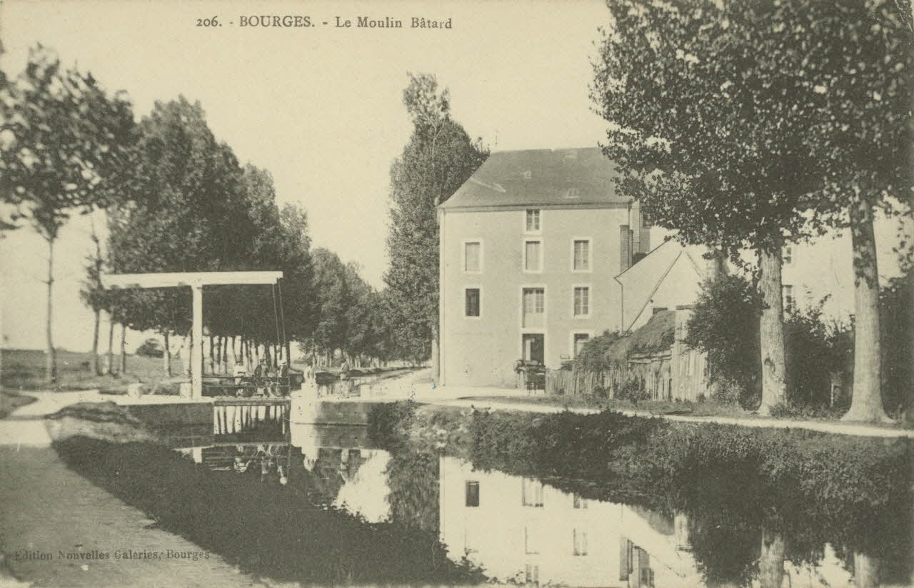 carte postale MOULIN BATARD BOURGES Cher 1903-1950 011289 Photo